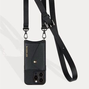 Bandolier phone case. Black/pewter